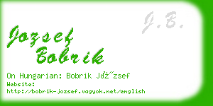 jozsef bobrik business card